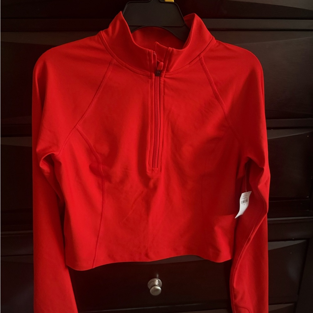 NWT Old Navy Red Athletic Crop Jacket